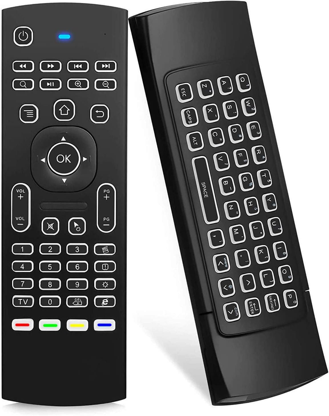 Air Mouse remote with backlighting